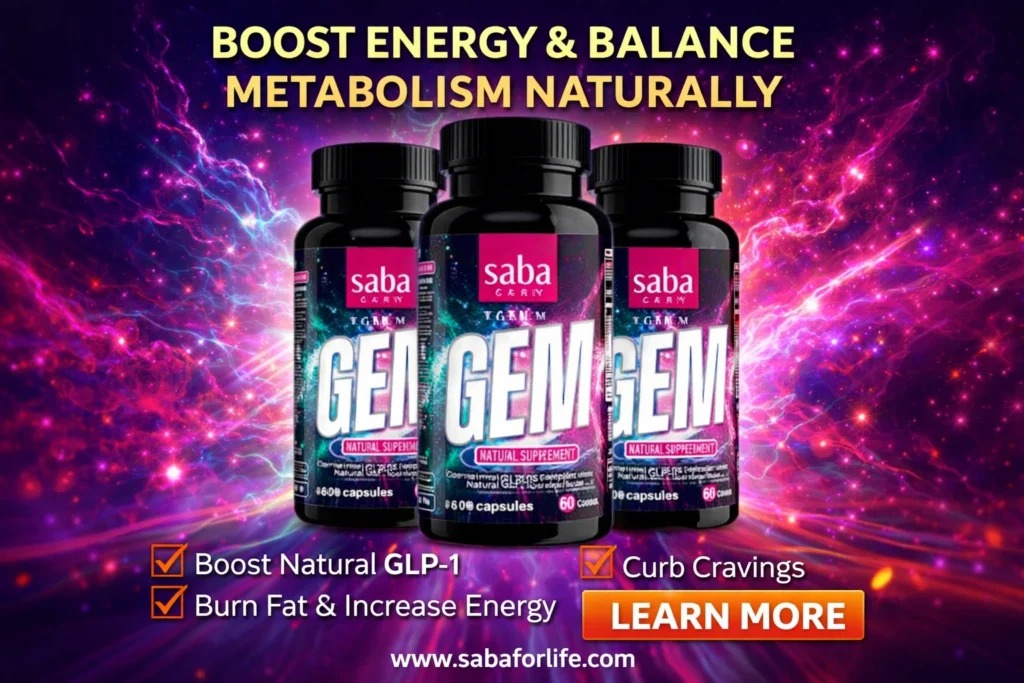 Saba GEM™ – Natural GLP-1 Supplement for Energy, Metabolism & Lasting Wellness