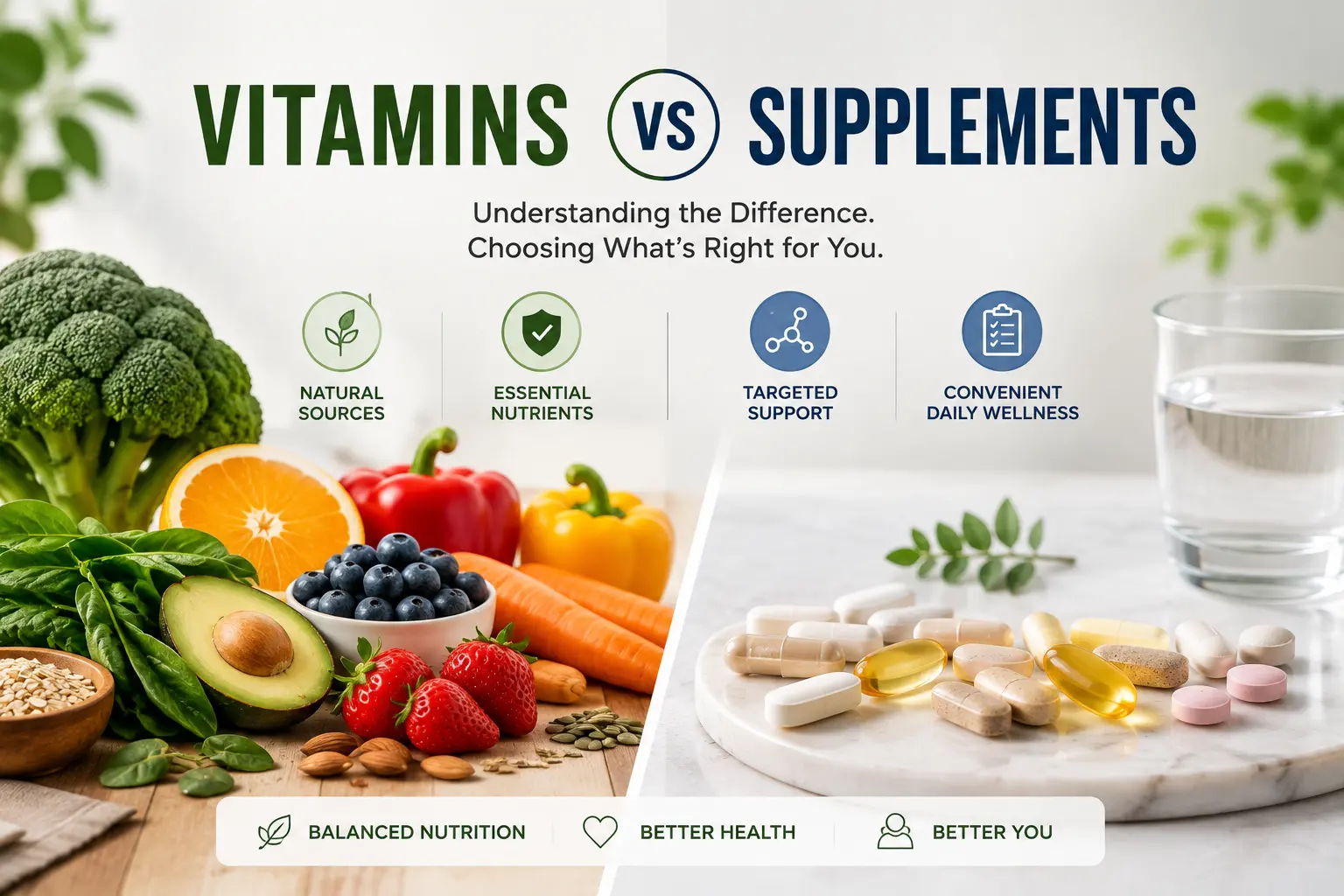 Vitamins vs Supplements